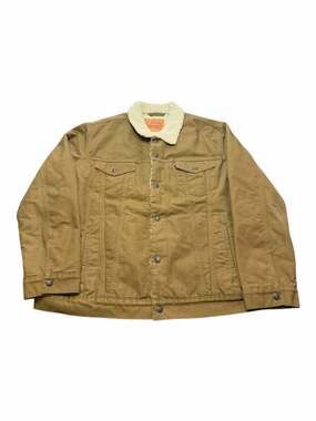 Levi's Men's Type 3 Sherpa Lined Trucker Jacket in Golden Brown
